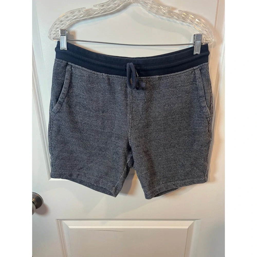 Old Navy Mens Knit Shorts Textured Marled Navy Blue Size Medium
